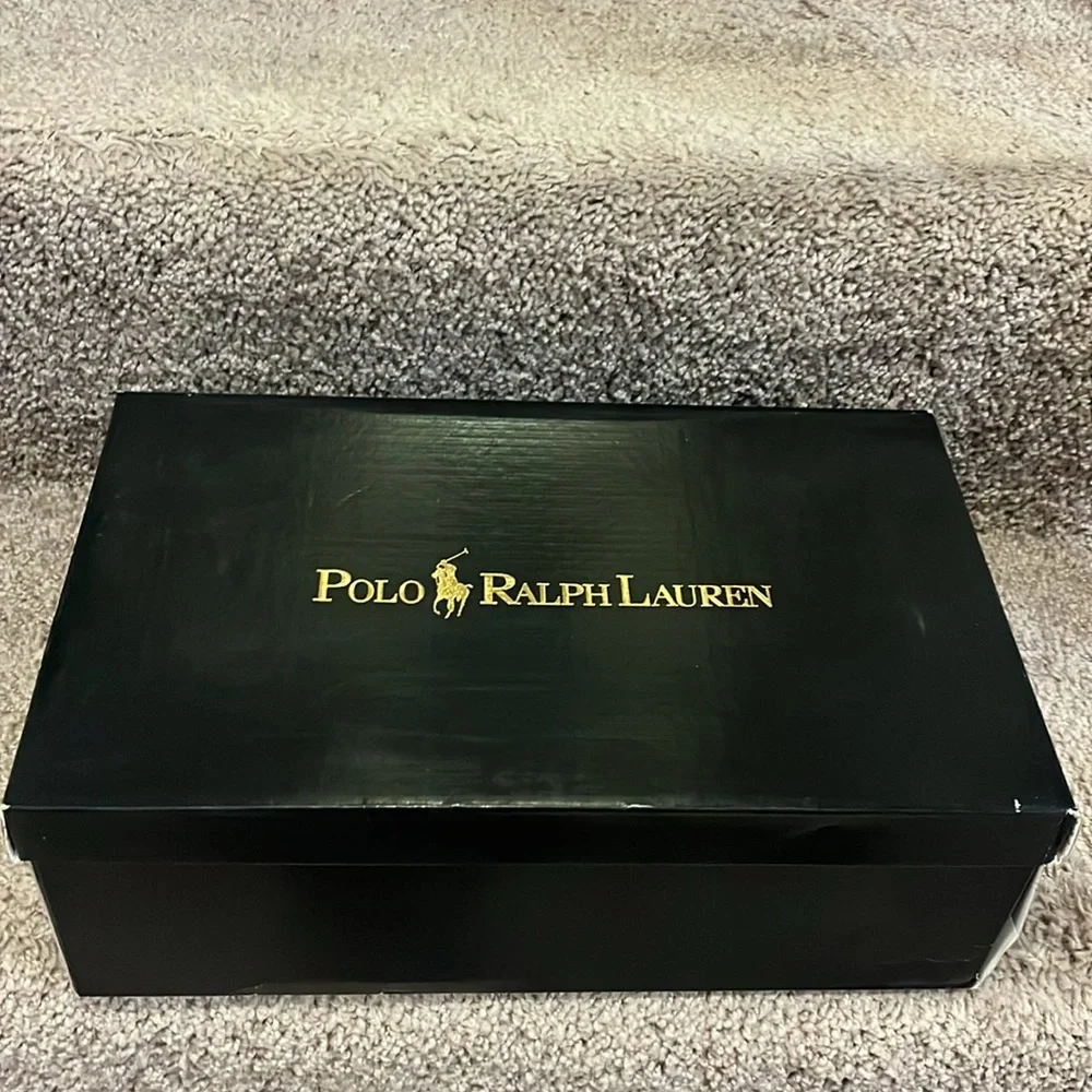 Polo Ralph Lauren Giles Boat Deck shoes sneakers new black red Mens Size 13